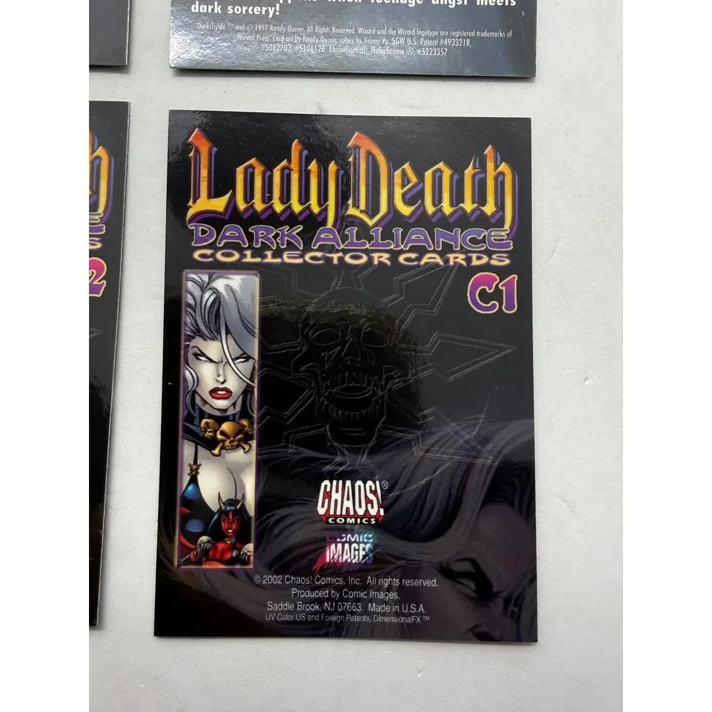 Lady Death Dark Alliance Chromium Card Lot C1 C2 C6 Darkchylde Chaos Comics